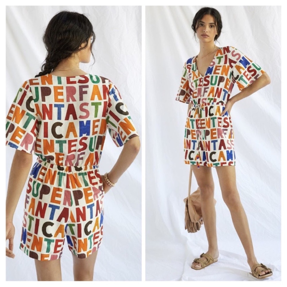 SUPERFANTASTICAMENTE! FARM Rio Romper Size Large Like New